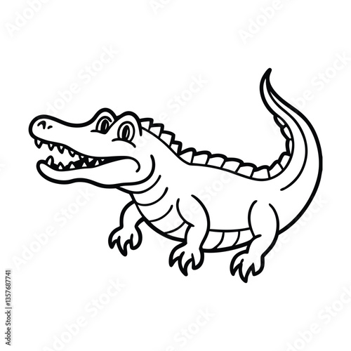 crocodile vector illustration 