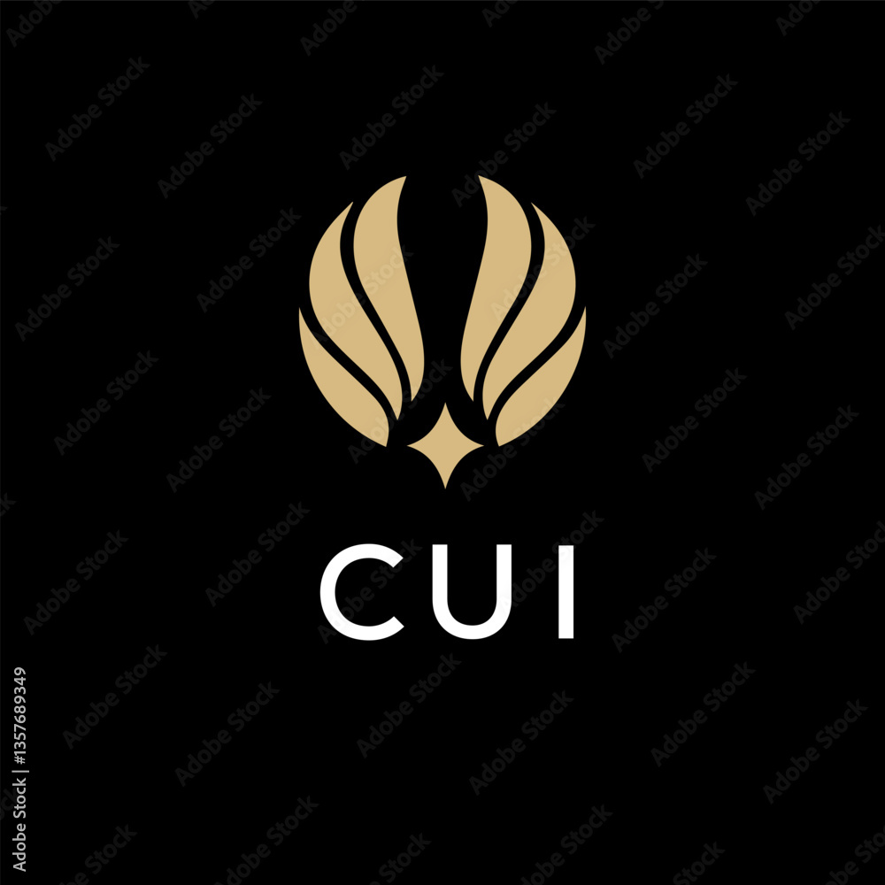 Fototapeta premium CUI creative minimalist letter logo.