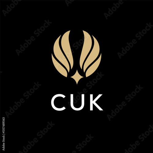CUK creative minimalist letter logo.