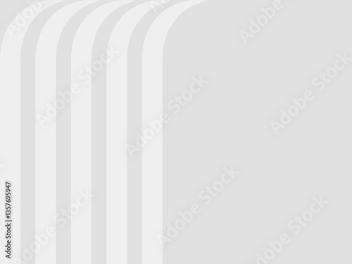 White arc vector template. Architecture style. Background. 