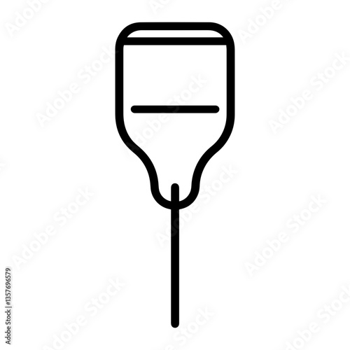 intravenous drip bag in a minimalist medical design