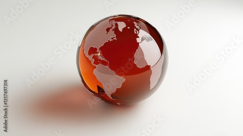 Amber Glass Globe: A World in Miniature