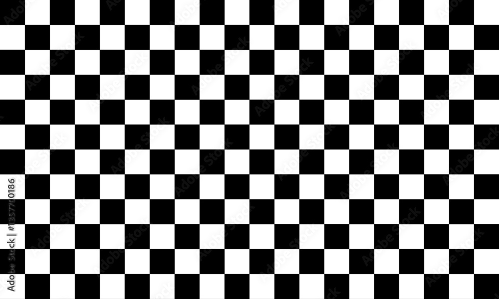 Abstract Square Pattern Background Vector. Chess board, seamless pattern. Vector illustration. black white
