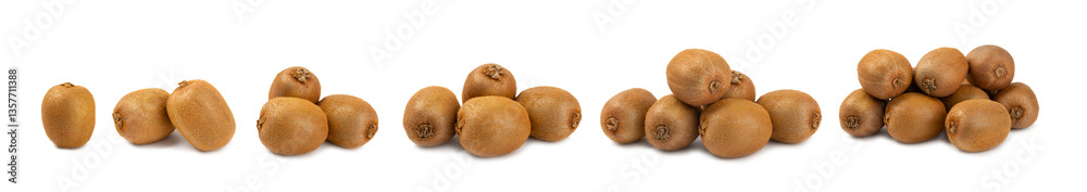 Kiwi isolated on white background. Whole fruit and slices pieces of kiwi on white background. fresh ripe juicy kiwi. Tropical fruit. Organic fruit. Kiwi isolated on white background. Whole fruit and slices pieces of kiwi on white background. fresh ripe juicy kiwi. Tropical fruit. Organic fruit.