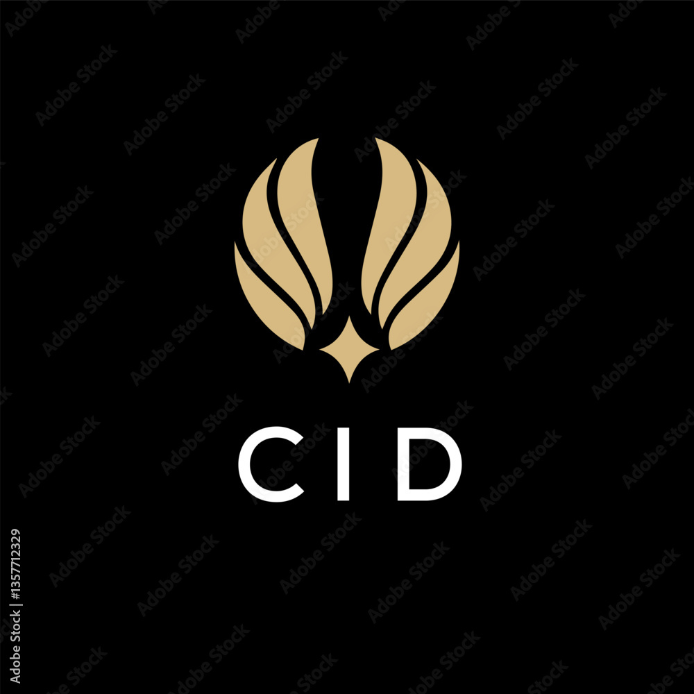 Fototapeta premium CID creative minimalist letter logo.