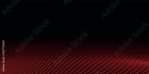 Abstract red squared tunnel vector abstraction