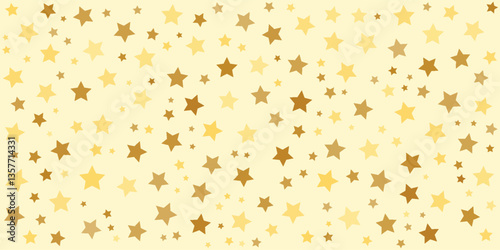 Gold falling down confetti background. Repeated golden dotted glitter pattern. Yellow, orange and golden dots wallpaper. Celebration Christmas, New Year or birthday party repeating backdrop. Vector