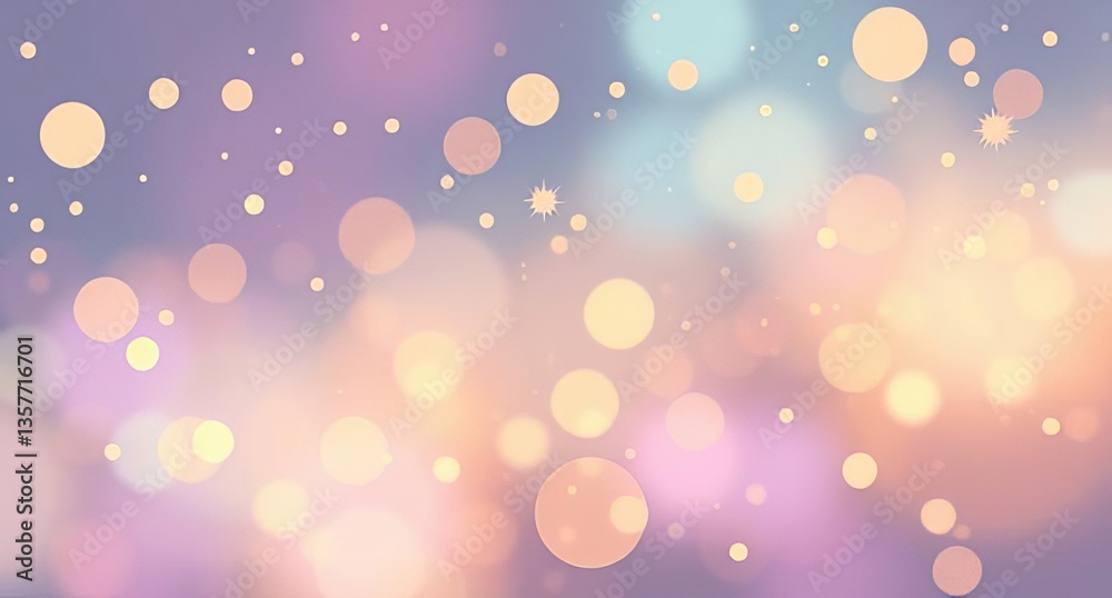 Obraz premium Pink and gold bokeh lights blur into a glowing abstract vector design