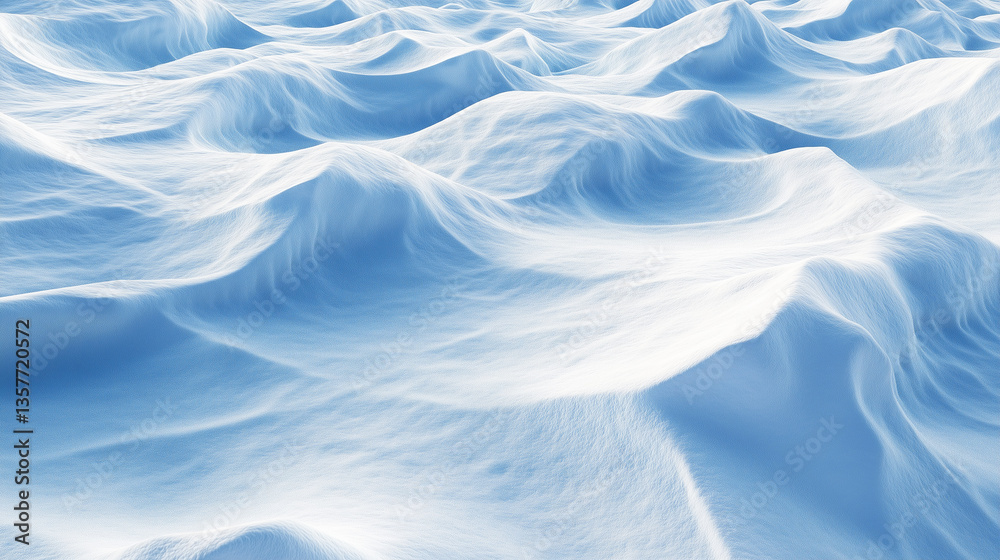 Obraz premium Windswept snow patterns creating an intricate tapestry on a frozen landscape during winters chill hours