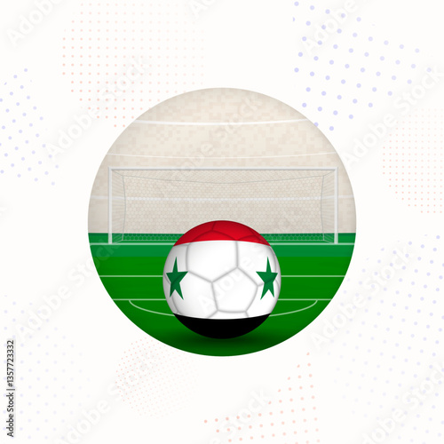 Syria Flag Football Image for Sports Promotions, Syria Soccer Ball Ready for Kickoff.