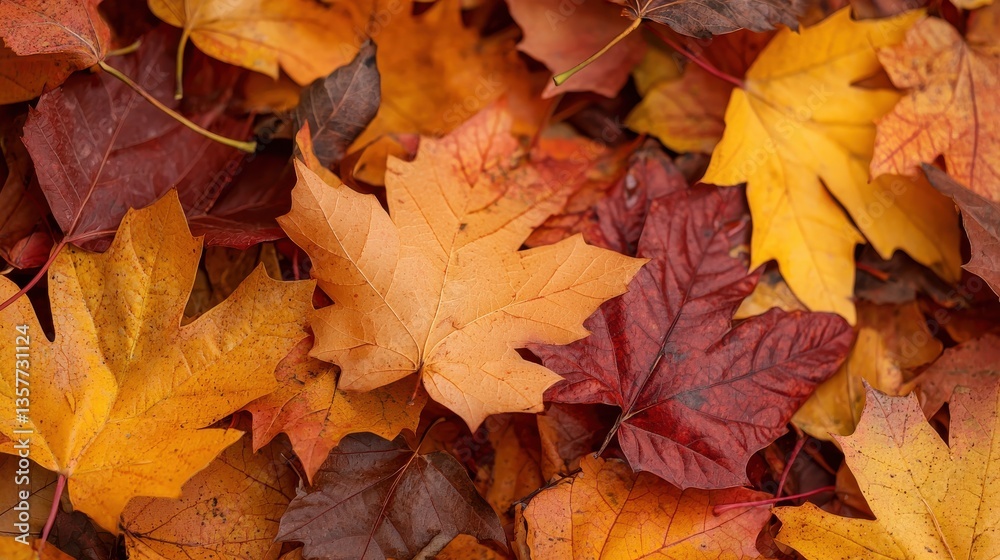 A vibrant collection of autumn leaves in shades of red, orange, and yellow, creating a colorful ground cover. A vibrant collection of autumn leaves in shades of red, orange, and yellow, creating a colorful ground cover.
