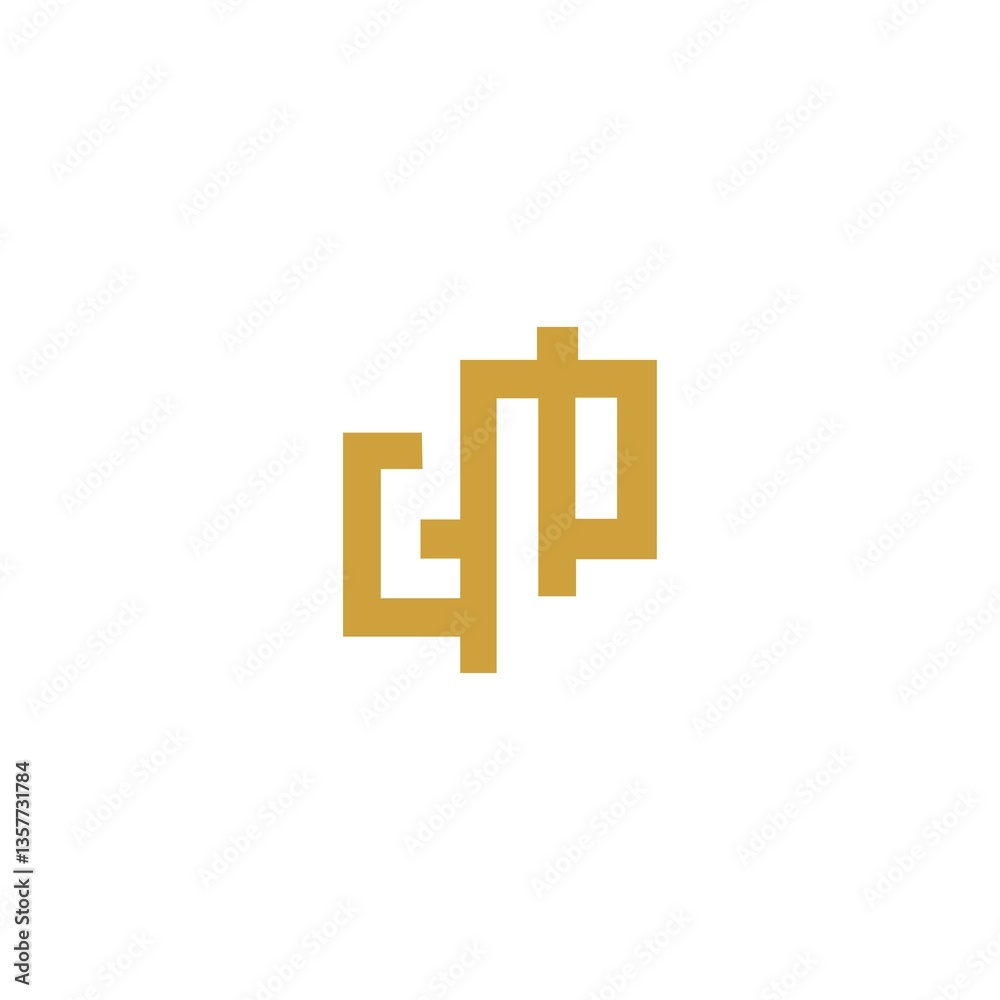 Obraz premium GP premium vector logo template design