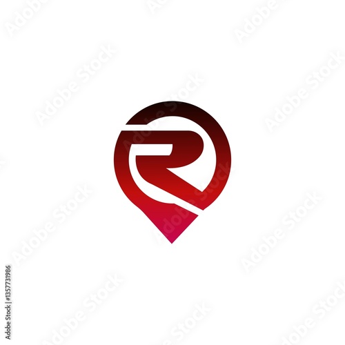 Free Download R location vector logo template design - GFXLoad