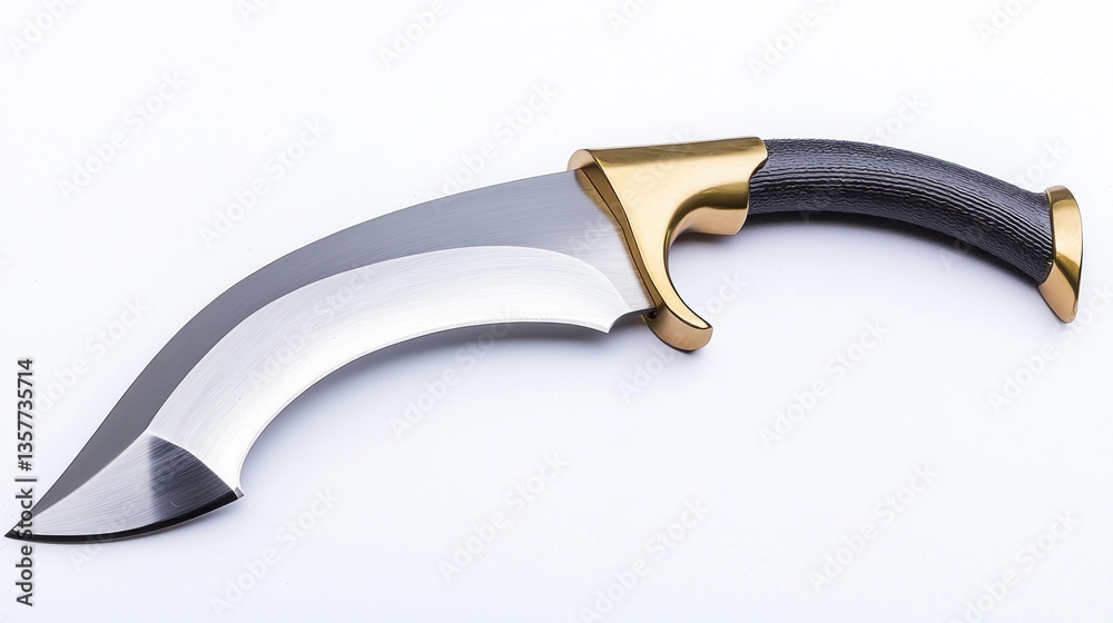 Curved Dagger, Studio, White Background, Weapon Curved Dagger, Studio, White Background, Weapon