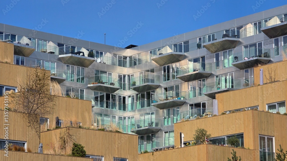 Modern apartment building