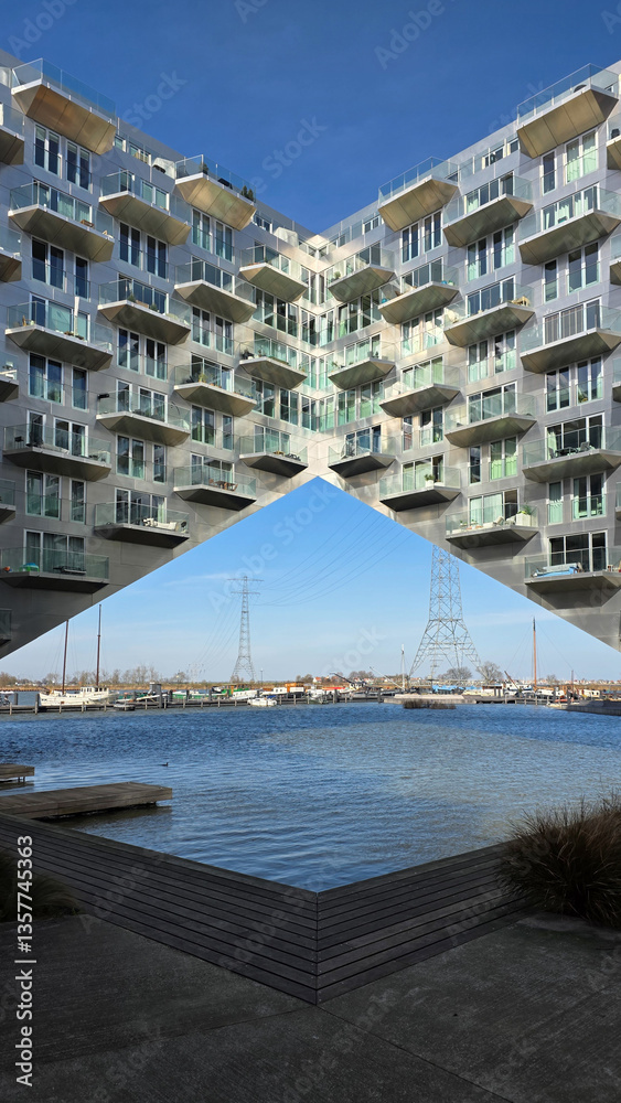 Modern architecture on the water