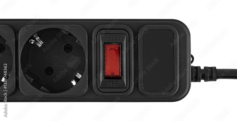 Fototapeta premium Practical surge protector with overload and short-circuit protection.