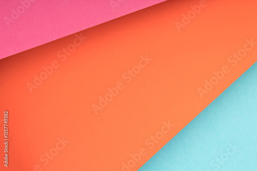 Colorful of soft pink and green paper background. Copy space for text. Top view.
