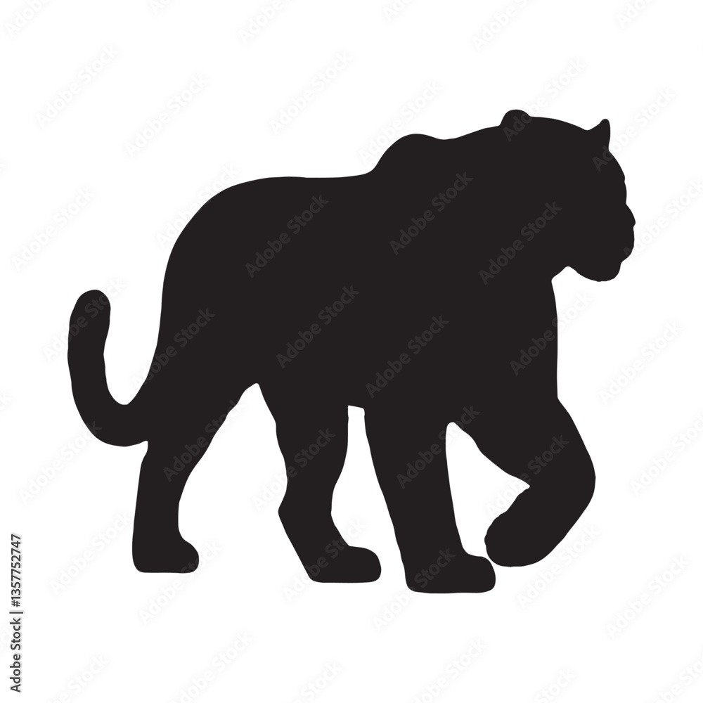 Naklejka premium Leopard Silhouette Vector - High-Resolution Digital Art - Leopard Vector - Leopard Icon - Leopard Illustration