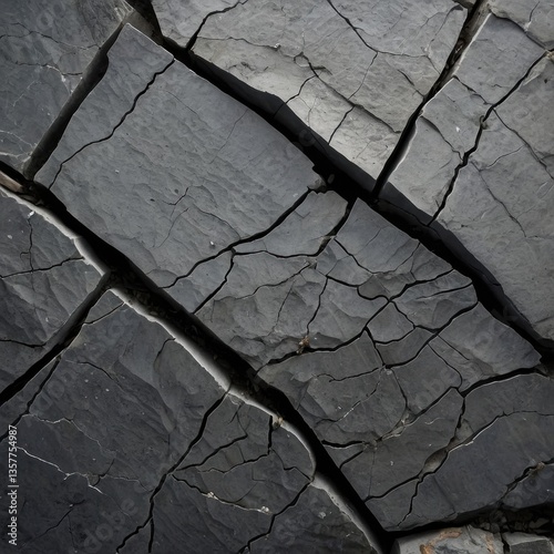 Texture of cracked stone slab, cracks on stone, stone texture