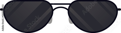 Aviator sunglasses featuring dark lenses and a sleek thin frame provide stylish protection from bright sunlight, embodying a classic and timeless fashion statement for any outdoor adventure