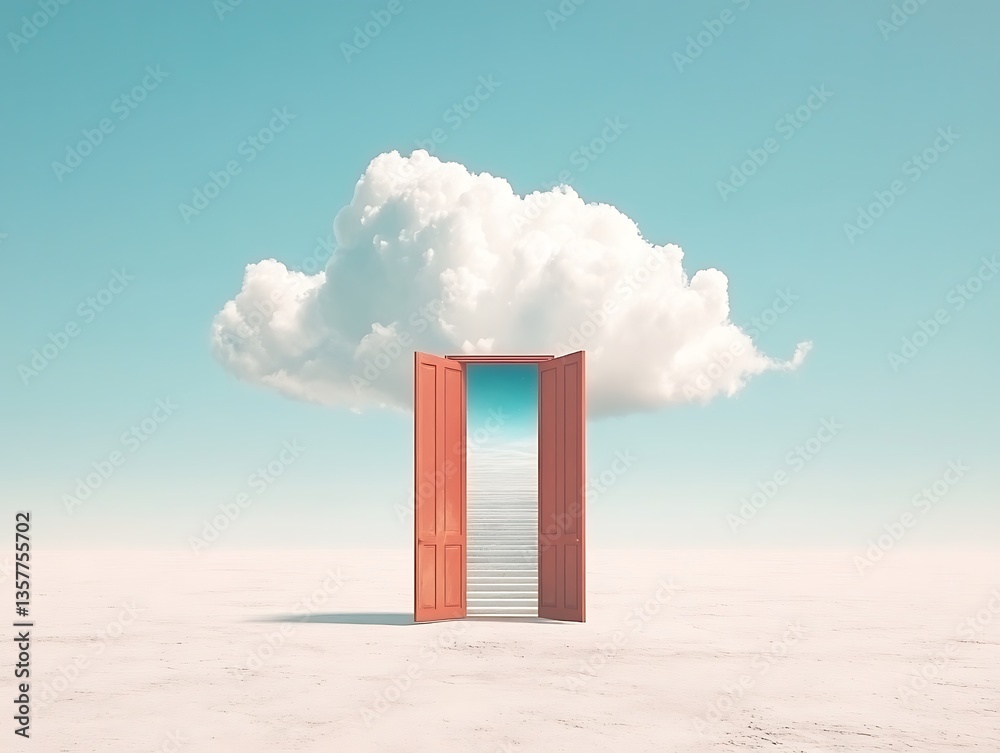 Open Door to Sky for Desert Cloud Dream. Open Door to Sky for Desert Cloud Dream.