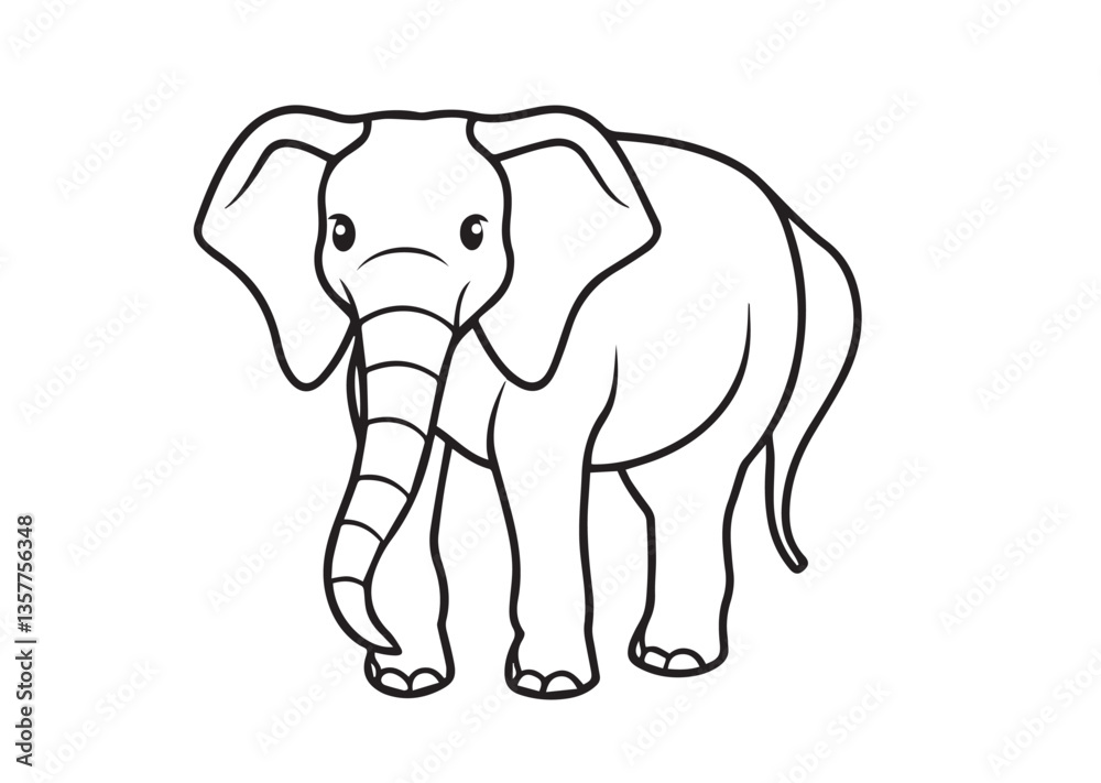Fototapeta premium Elephant vector design, Elephant silhouette, Elephant illustration