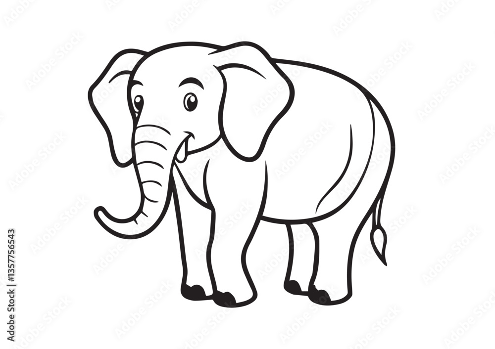 Naklejka premium Elephant vector design, Elephant silhouette, Elephant illustration