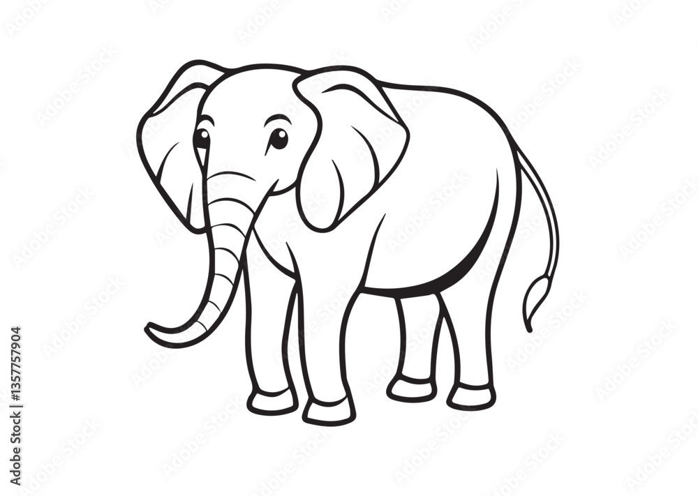 Fototapeta premium Elephant vector design, Elephant silhouette, Elephant illustration