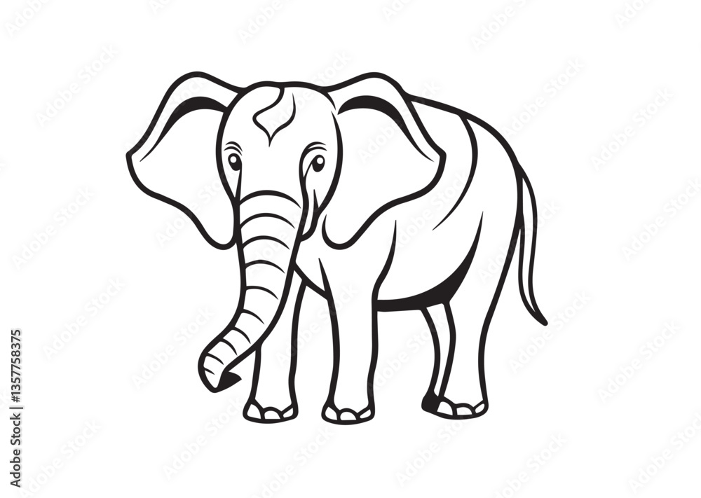 Elephant vector design, Elephant silhouette, Elephant illustration Elephant vector design, Elephant silhouette, Elephant illustration
