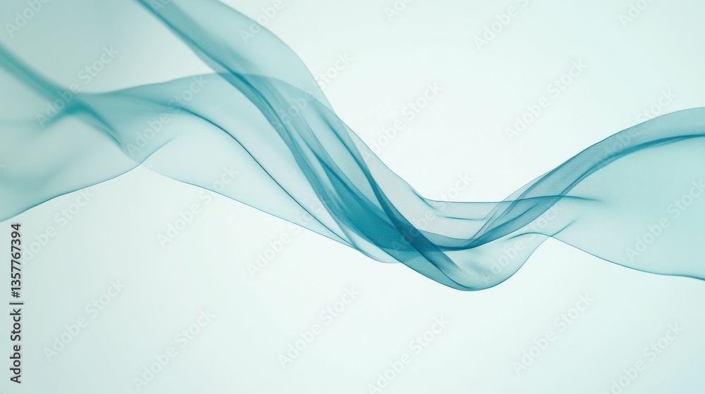 Obraz premium Ethereal chiffon fabric in motion - organic shapes and delicate folds