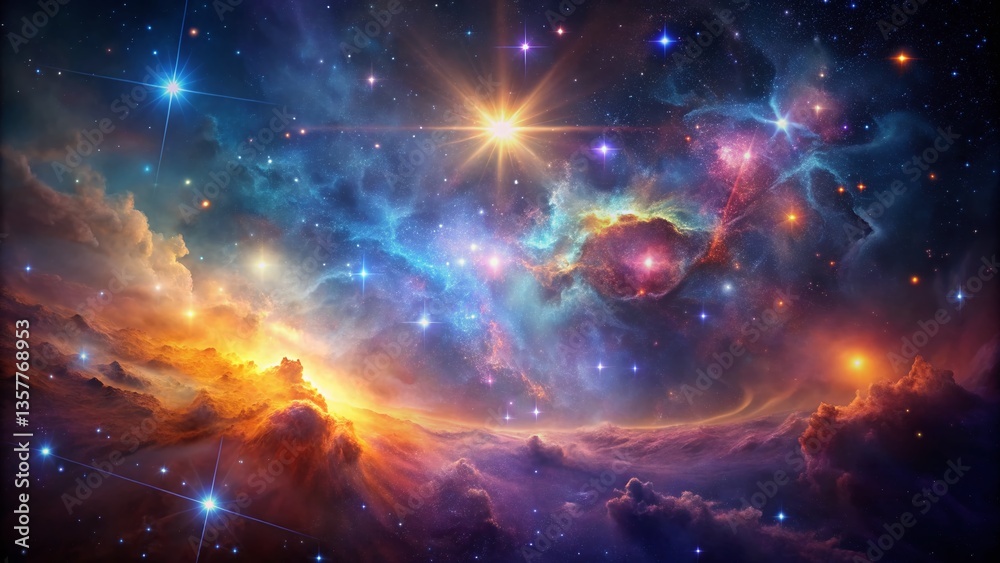 Obraz premium Stunning 4K Starry Night Wallpaper - Celestial Galaxy Background Image