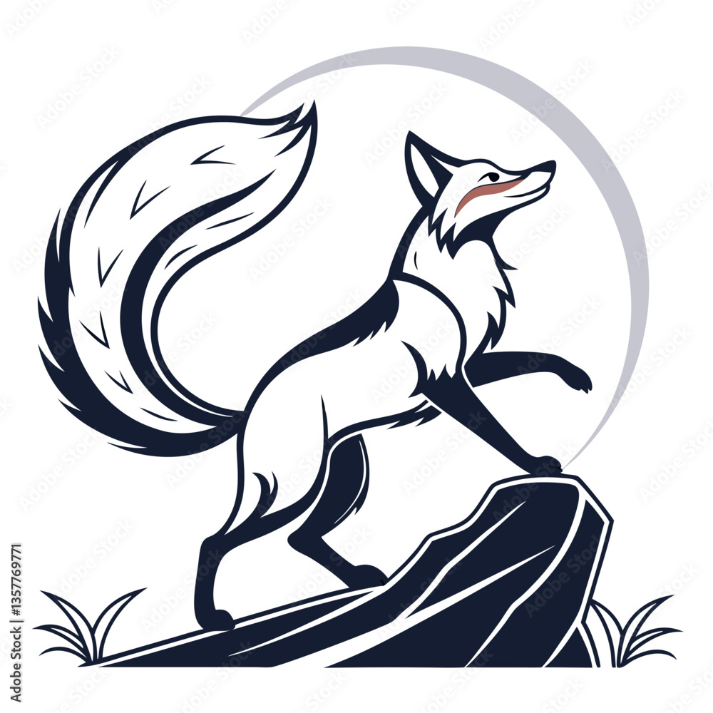 Naklejka premium fox logo