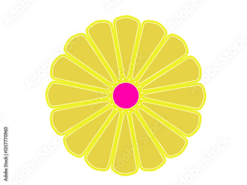 abstract flower background, Bright Yellow Flower Illustration