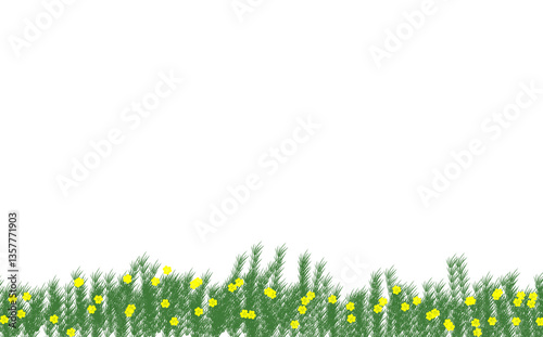 Illustration of Green Grass transparent element