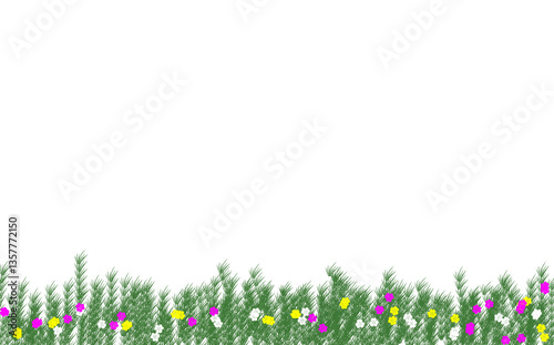 Illustration of Green Grass transparent element
