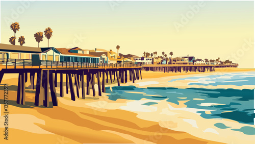 Sunny Vibes on Balboa Pier .eps