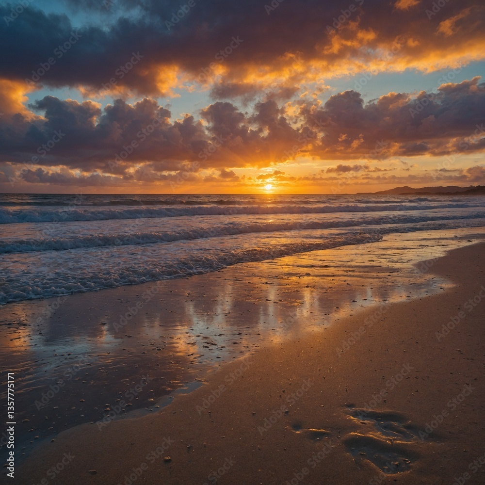 Obraz premium sunset on the beach
