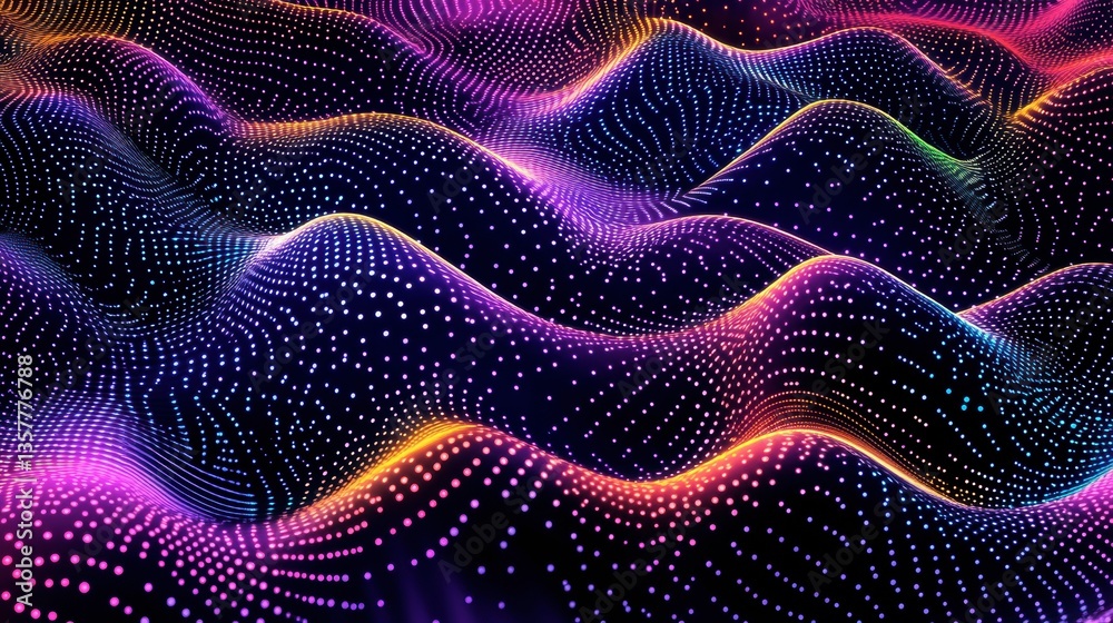 Abstract dot point connect with gradient line and aesthetic Intricate wave line design Abstract dot point connect with gradient line and aesthetic Intricate wave line design