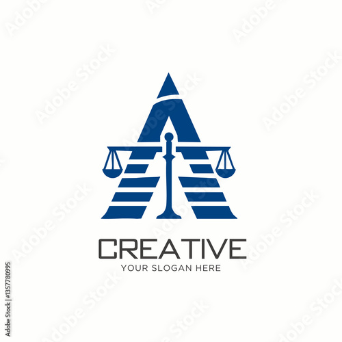 Minimalist Letter A Logo for Law & Justice