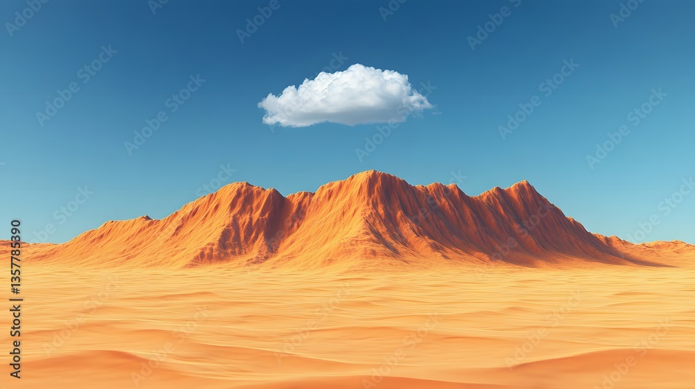 Fototapeta premium Majestic desert mountains rise against a cloudless sky