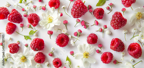 red rose flowers on the white background, top view