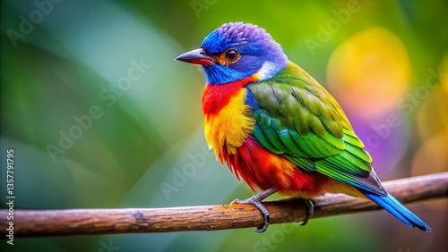 Vibrant Colorful Bird Clipart:  High-Resolution Stock Photo for Design Projects