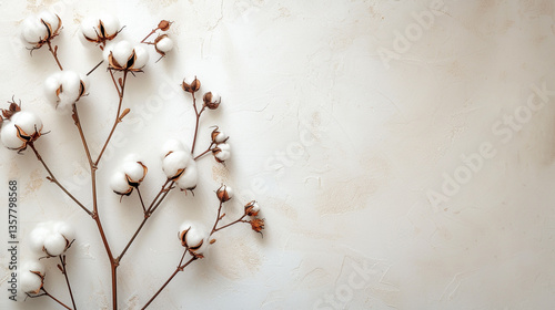 cotton buds on white background. flat lay, copy space, minimal style.