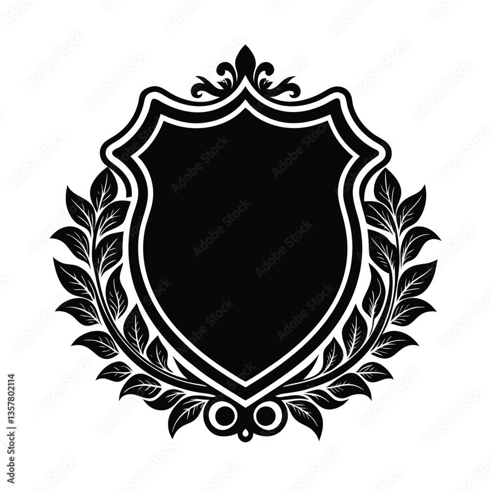 shield with laurel wreath shield with laurel wreath