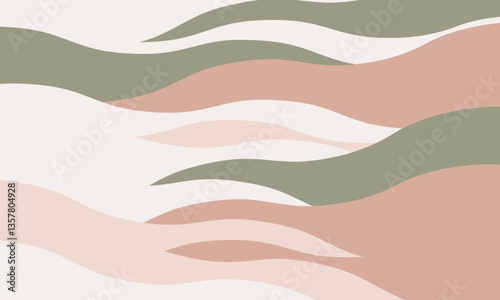 Abstract calming pastel wave pattern.  Perfect for wellness, beauty, or feminine branding. Soft, organic shapes create a serene and minimalist aesthetic.