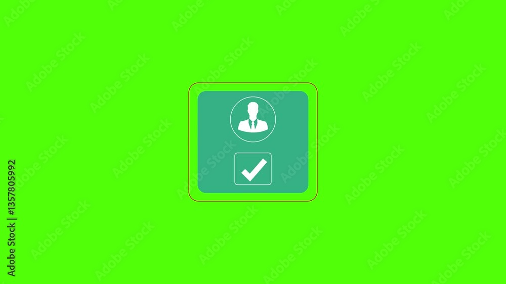 Know your customer (KYC) concept. identity verification symbol for Increase financial security and access personal financial data. Biometrics security. profile icon management animation Know your customer (KYC) concept. identity verification symbol for Increase financial security and access personal financial data. Biometrics security. profile icon management animation