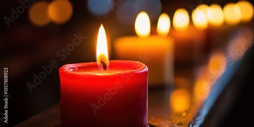 Do Dah Day National Decency Day Row of glowing red candles creating a warm and sacred ambiance