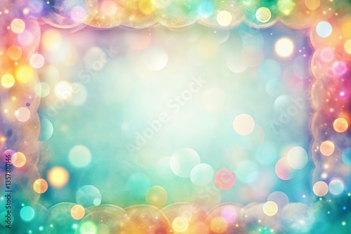 Watercolor Frame Bokeh Background - Soft Focus Abstract Art