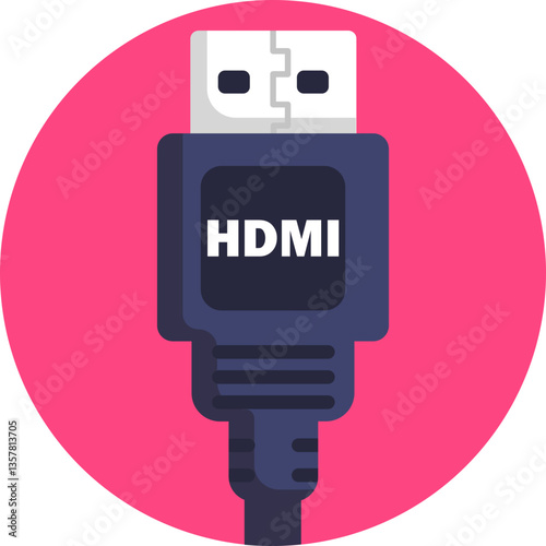 High-Definition Connection – Represents an HDMI cable used for connecting devices to a display.
